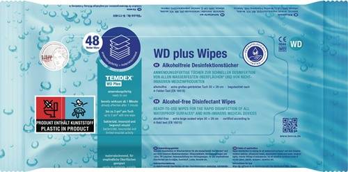 Desinfektionstücher TEMDEX® WD plus Wipes L300xB270ca.mm KT=6x48 Tü.RHEOSEPT