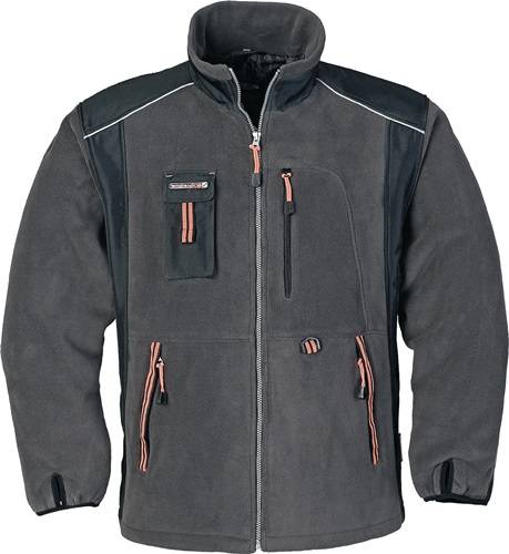 Fleecejacke Gr.M dunkelgrau/schwarz/orange TERRATREND