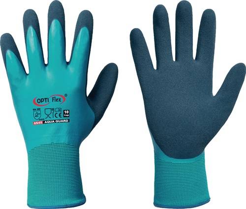 HELMUT FELDTMANN GmbH Handschuhe Aqua Guard Gr.8 blau EN 388 PSA II PA m.Latex/Latex OPTIFLEX 0545-08