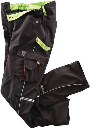 Softshellhose Terrax Workwear Gr.58 schwarz/limette TERRAX