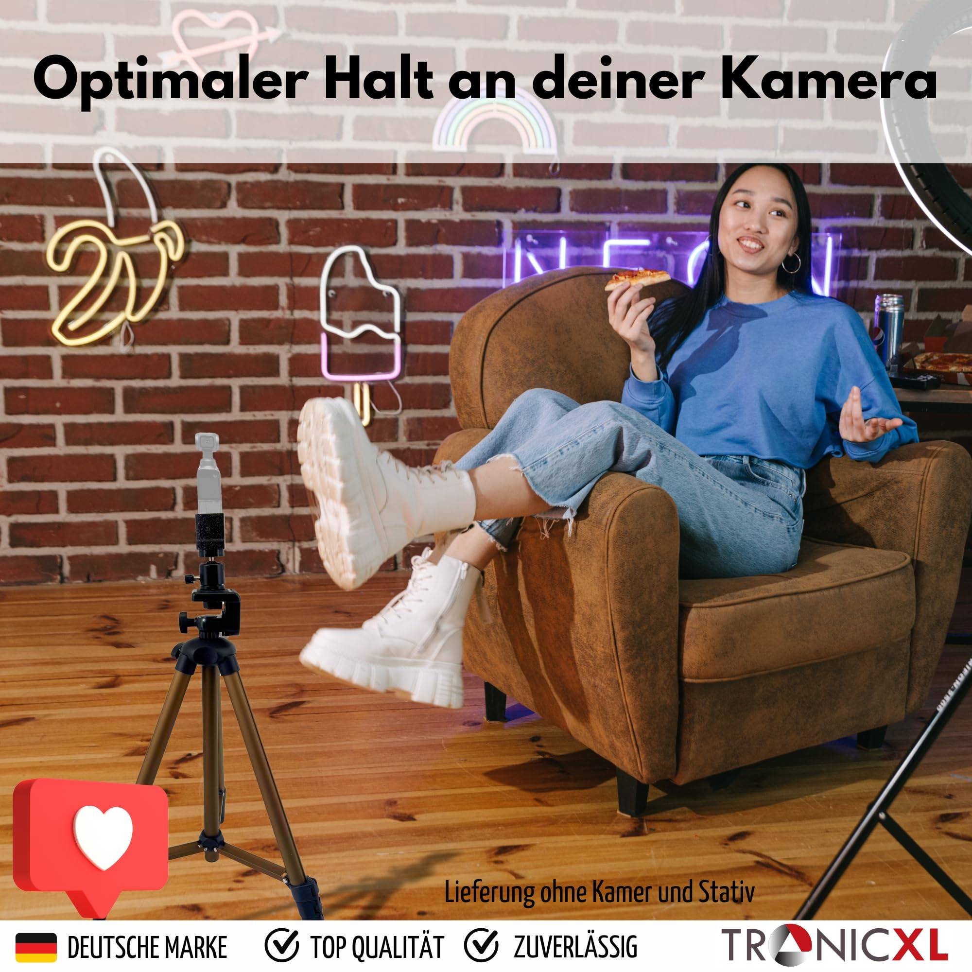 Stativ Adapter für DJI OSMO Pocket mit Kugelkopf neigbar Handheld Gimbal Zubehör Halter Halterung