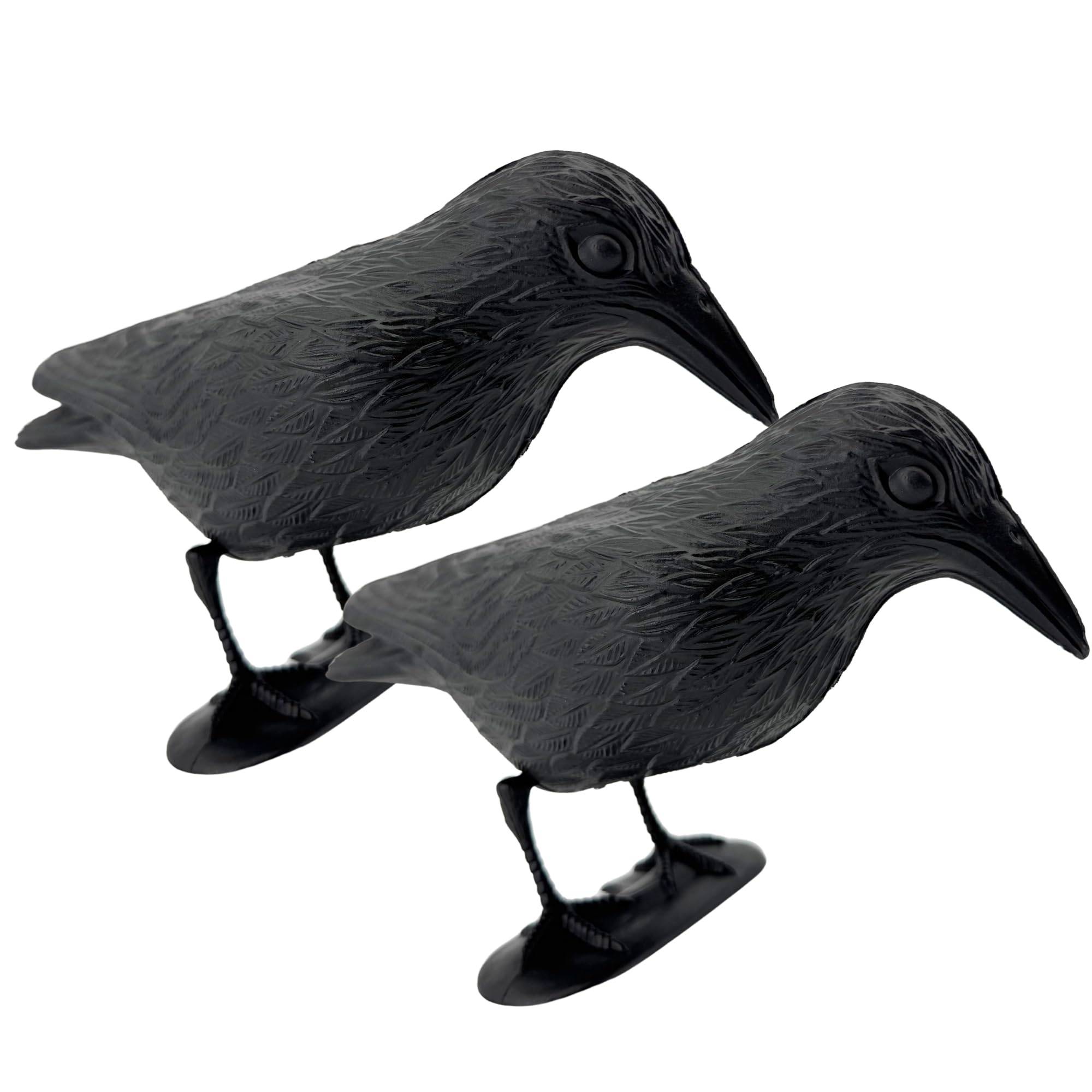 2x Rabe künstlich Taubenabwehr Taubenschreck Vogelabwehr Vogelscheuche Schutz vor Vögeln Raabe Schwarz