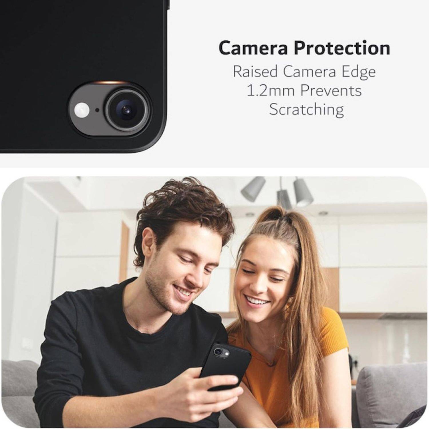 Für Apple iPhone 16e Silikon TPU Schutz Hülle Cover Flexibel dünn Case Schwarz