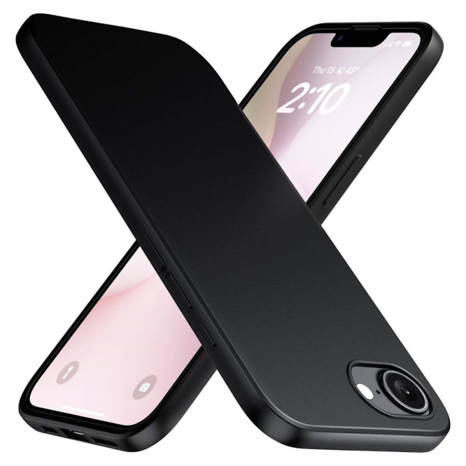 Für Apple iPhone 16e Silikon TPU Schutz Hülle Cover Flexibel dünn Case Schwarz
