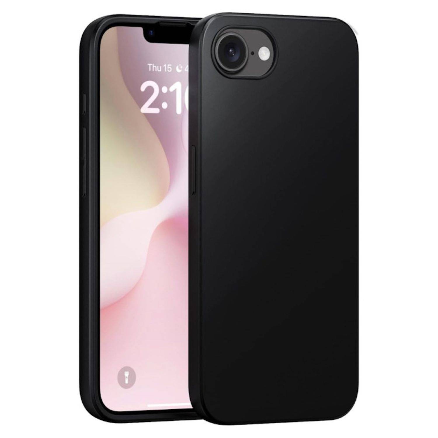 Für Apple iPhone 16e Silikon TPU Schutz Hülle Cover Flexibel dünn Case Schwarz
