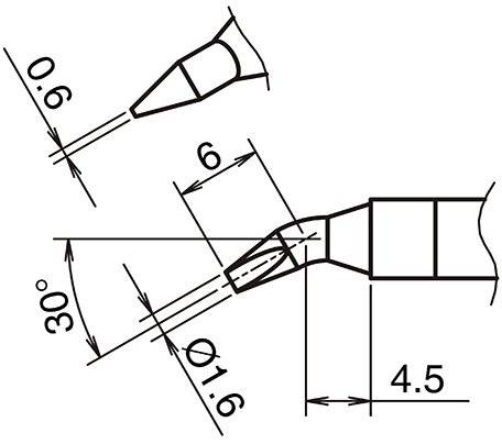 Aktiv-Lötspitze Format 1.6JD