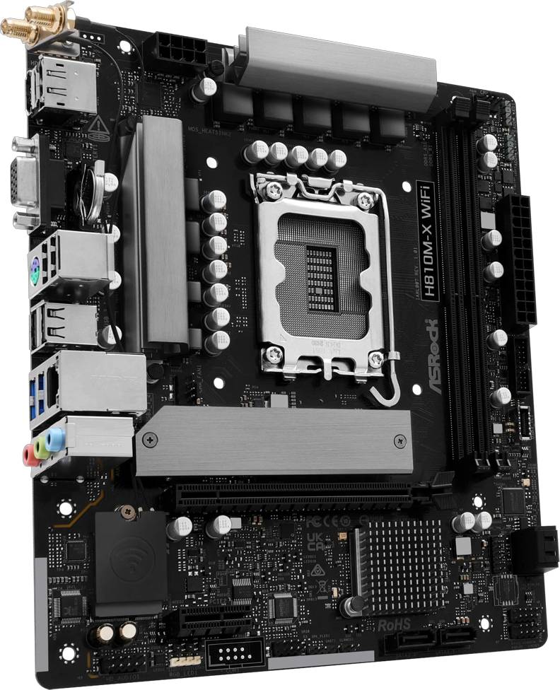 ASRock Mainboard H810M-X micro-ATX Sockel 1851 DDR5 Retail