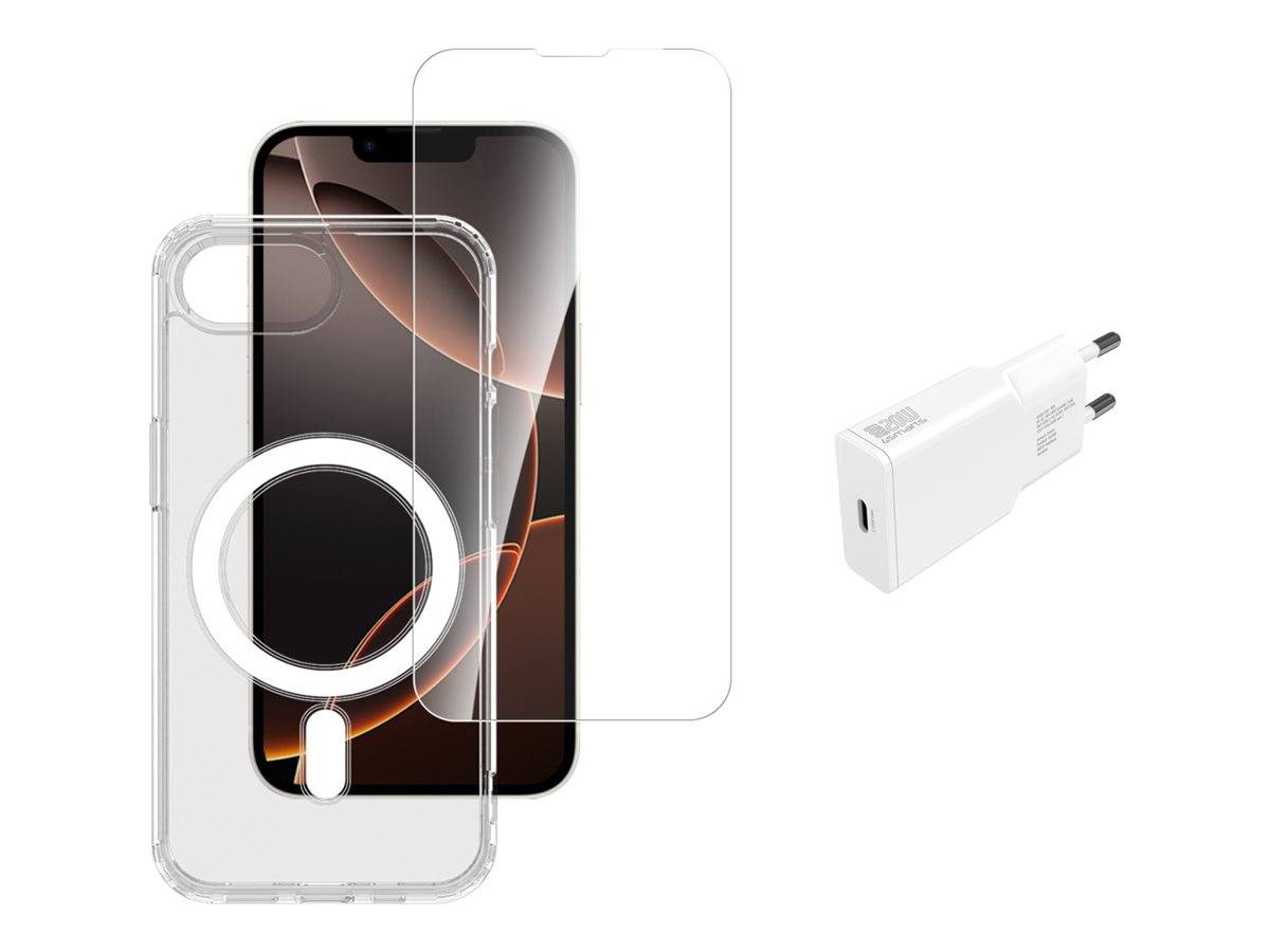 4smarts 3-in-1 Premium Starter Set - hintere Abdeckung für Mobiltelefon