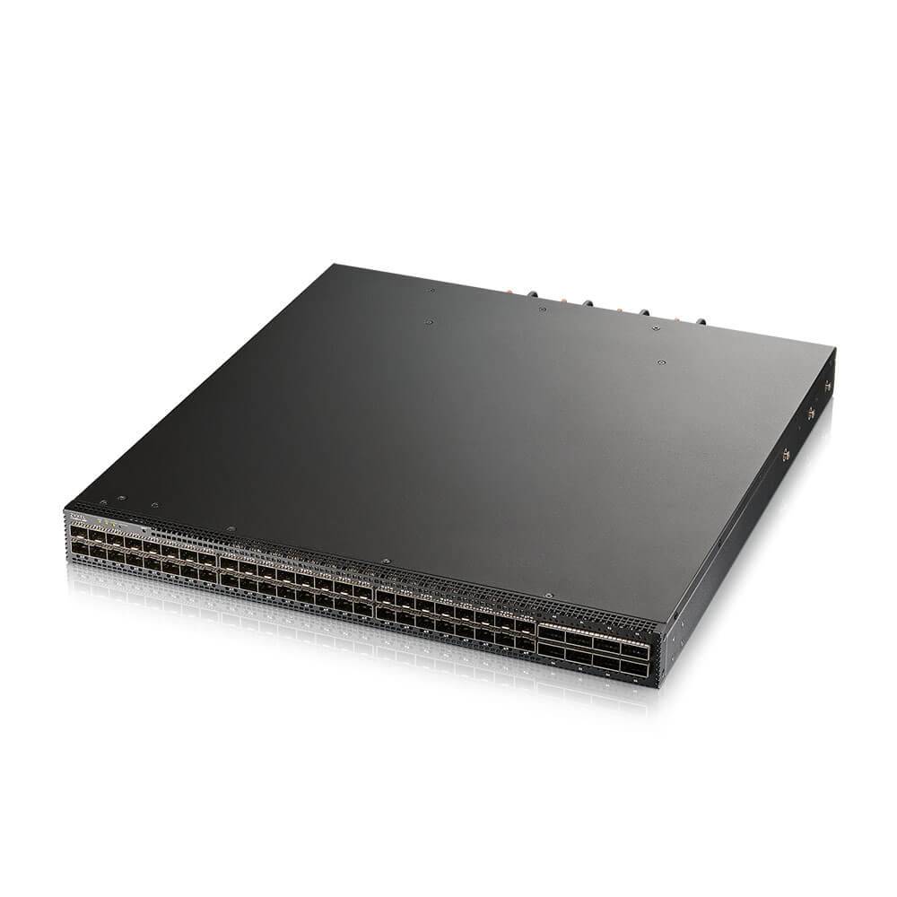 ZyXEL CX4800-56F - Switch - Faseraggregation - L3 - managed - 48 x 10/25 Gigabit SFP28 + 8 x 100 Gigabit QSFP28 - an Rack montierbar, Desktop - PoE