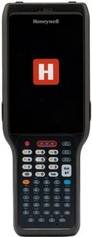 Tragbarer Honeywell-Barcodescanner mit großem schwarzem Display, das ein rotes 