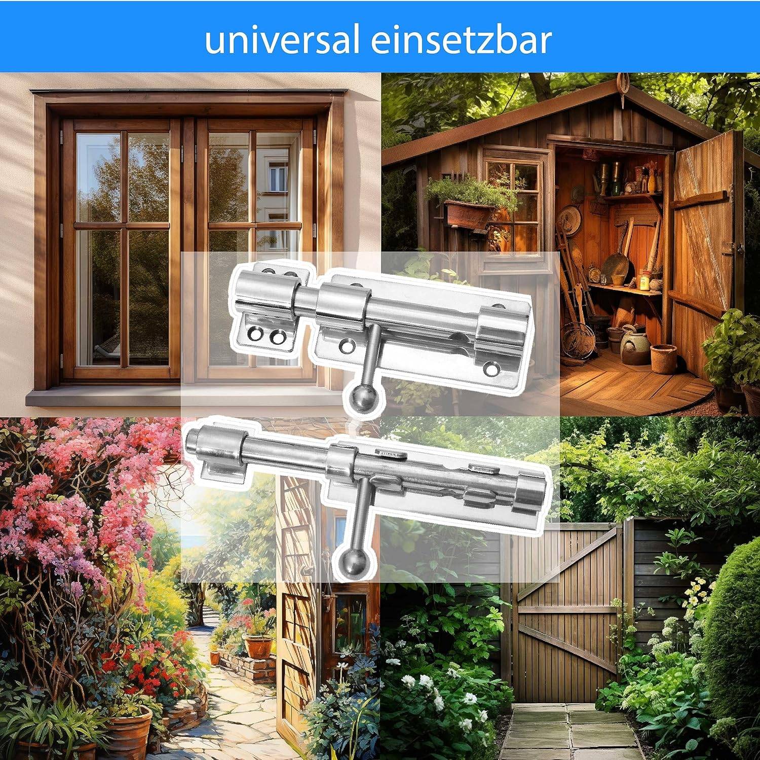 Massiver Edelstahl Bolzenriegel Riegel Türriegel Sicherheitsriegel anschweißen Anschrauben