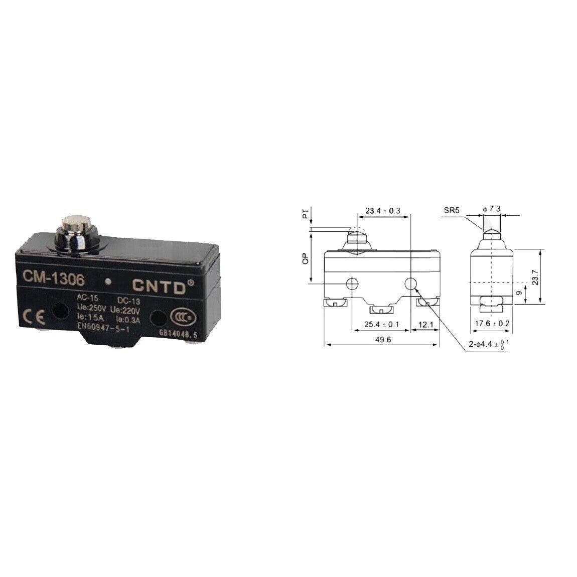 Mikroschalter Mikrotaster Mikro Taster Schalter Rollenhebel Hebel Fußschalter CM-1306