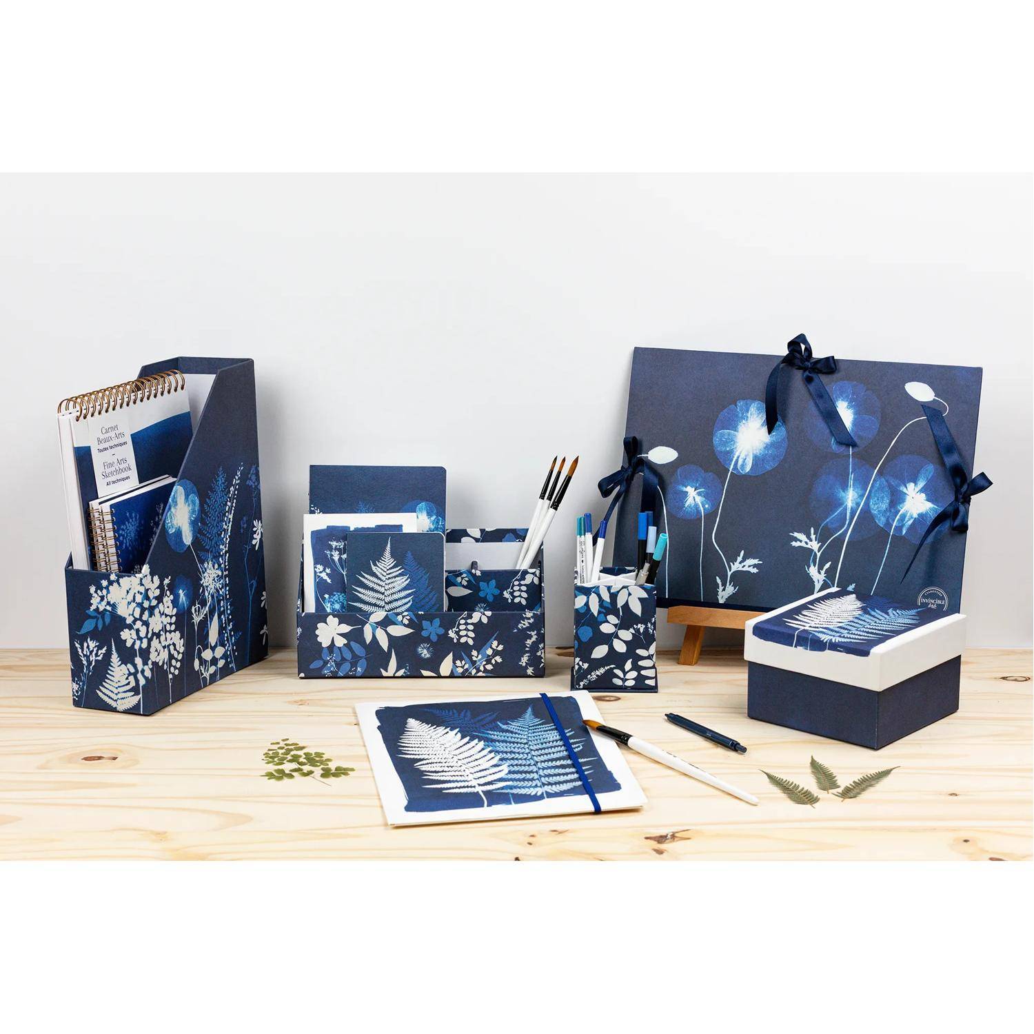 Clairefontaine 2x Set 3 Klappboxen 25x25x12 cm, 20x20x11cm und 16x16x10cm 83514C