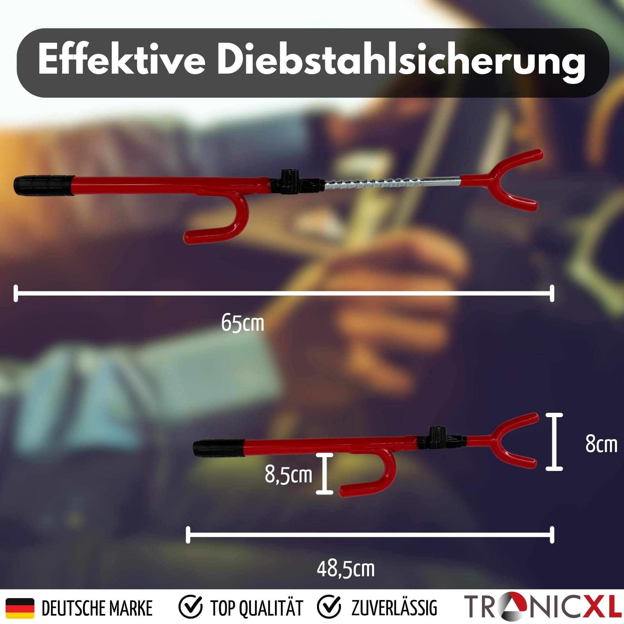 Wegfahrsperre Lenkradkralle Lenkradschloss mit Messing Schloss + 2 Schlüssel PKW Diebstahlschutz Diebstahlsicherung Auto Kralle