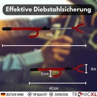 Wegfahrsperre Lenkradkralle Lenkradschloss mit Messing Schloss + 2 Schlüssel PKW Diebstahlschutz Diebstahlsicherung Auto Kralle Wegfahrsperre Lenkradkralle Lenkradschloss mit Messing Schloss + 2 Schlüssel PKW Diebstahlschutz Diebstahlsicherung Auto Kralle
