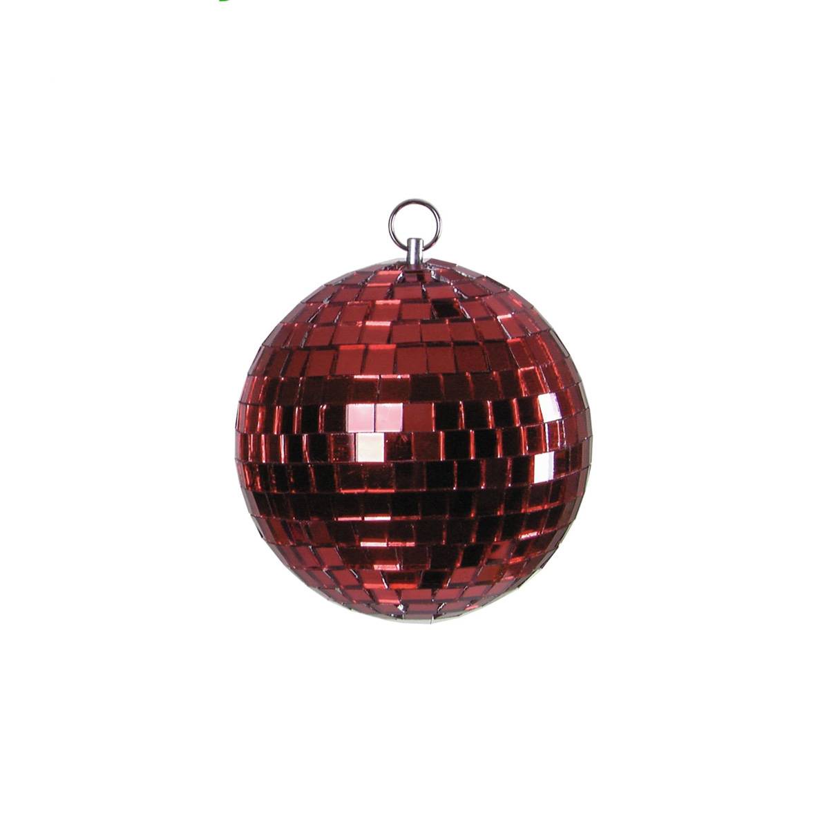 Spiegelkugel 10cm rot Discokugel Mirrorball Disko Partykugel Dekokugel