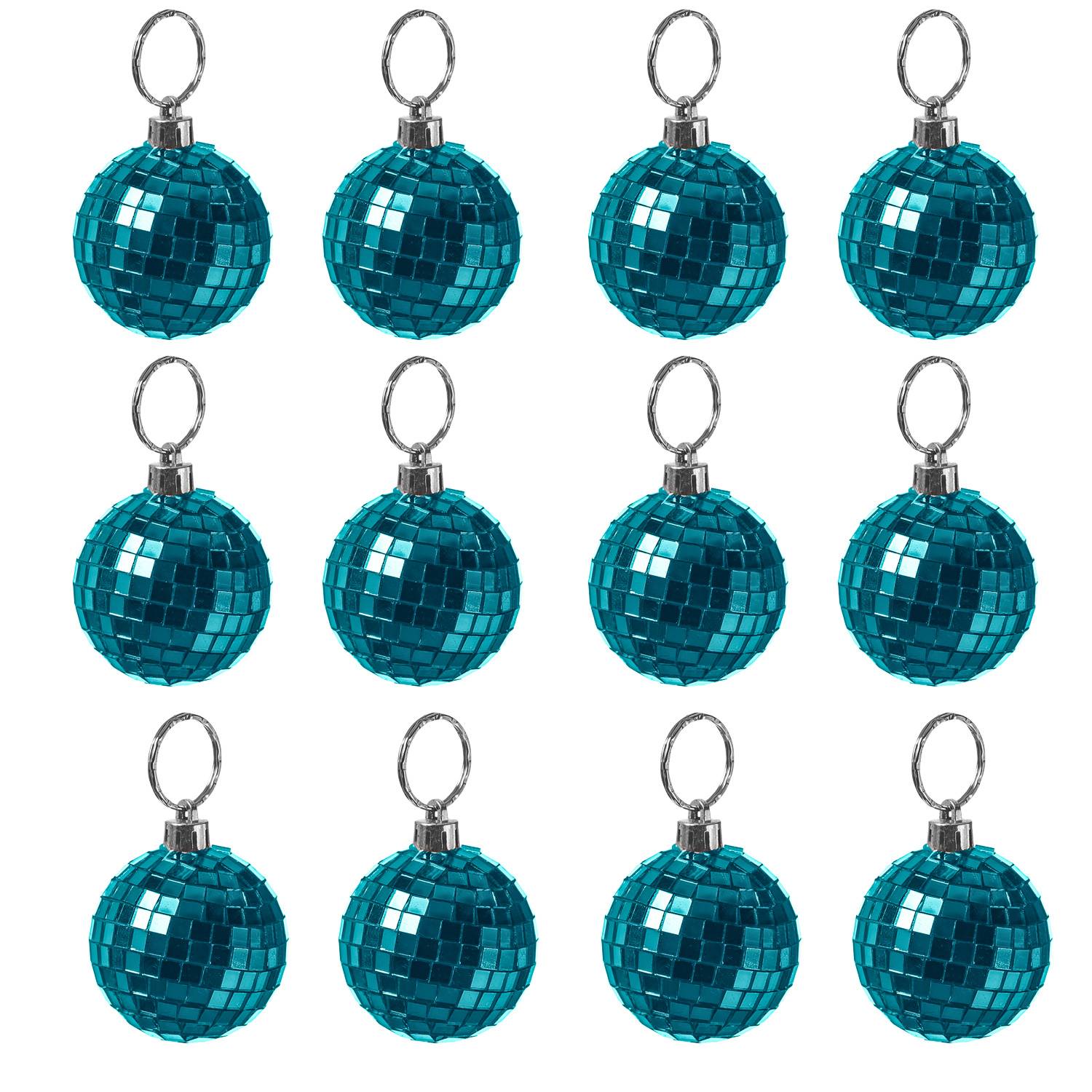 Spiegelkugel 5cm blau Mini Discokugel Mirrorball Disko Party Dekokugel 12Stück