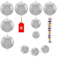Spiegelkugel 20cm silber Discokugel 2 Ösen für Werbe-Dekozwecke Schaufenster Spiegelkugel 20cm silber Discokugel 2 Ösen für Werbe-Dekozwecke Schaufenster