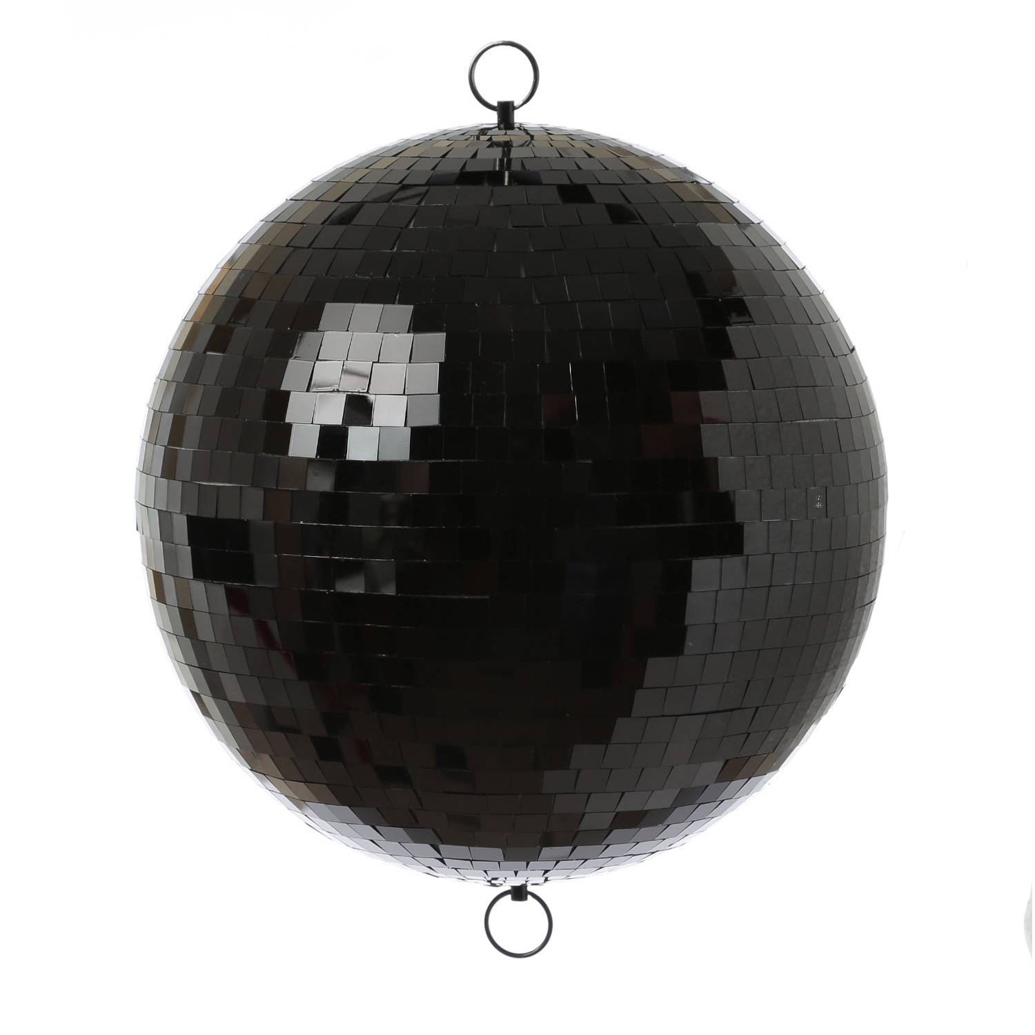 Spiegelkugel 30cm schwarz Discokugel 2 Ösen für Werbe-Dekozwecke Schaufenster