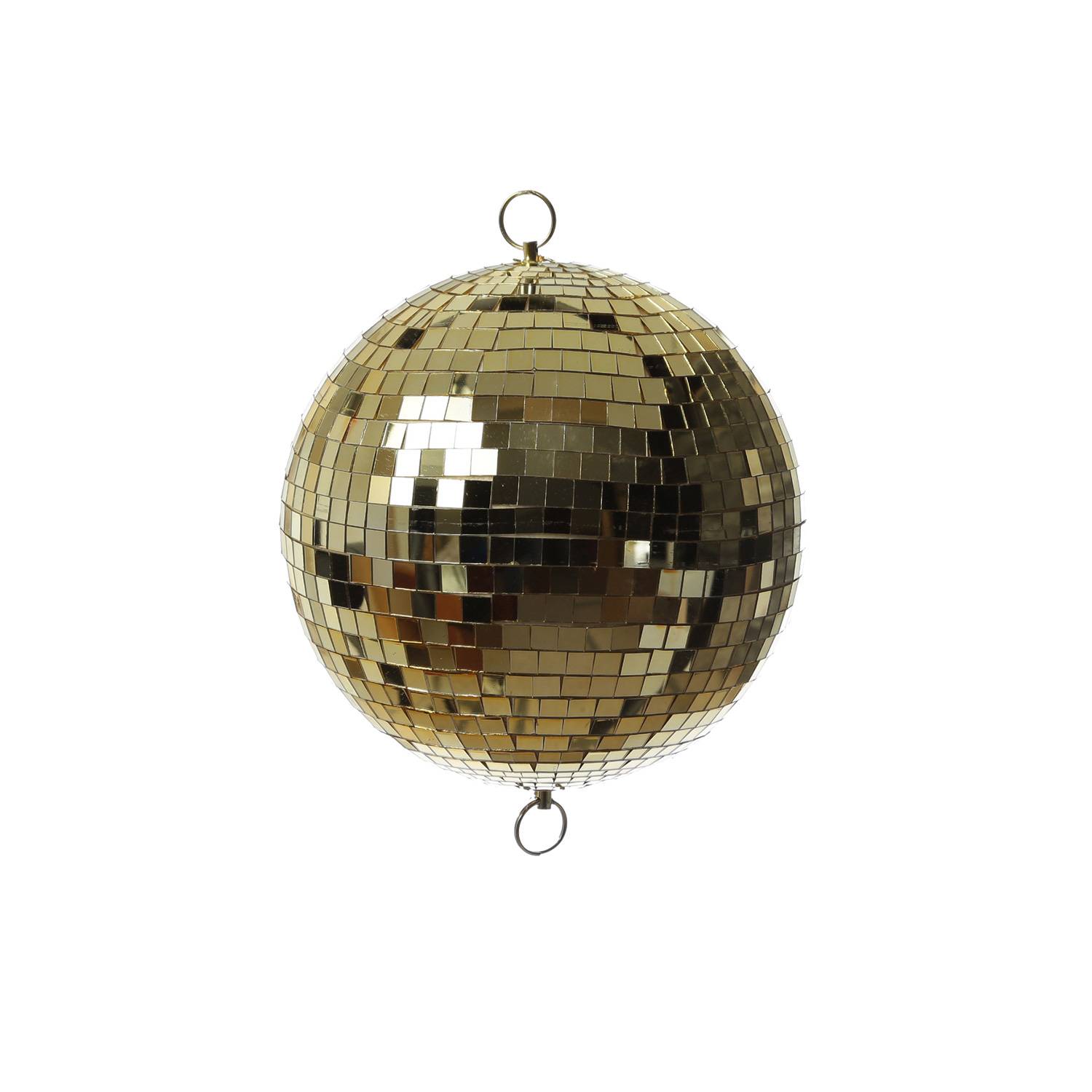 Spiegelkugel 20cm gold Discokugel 2 Ösen für Werbe-Dekozwecke Schaufenster