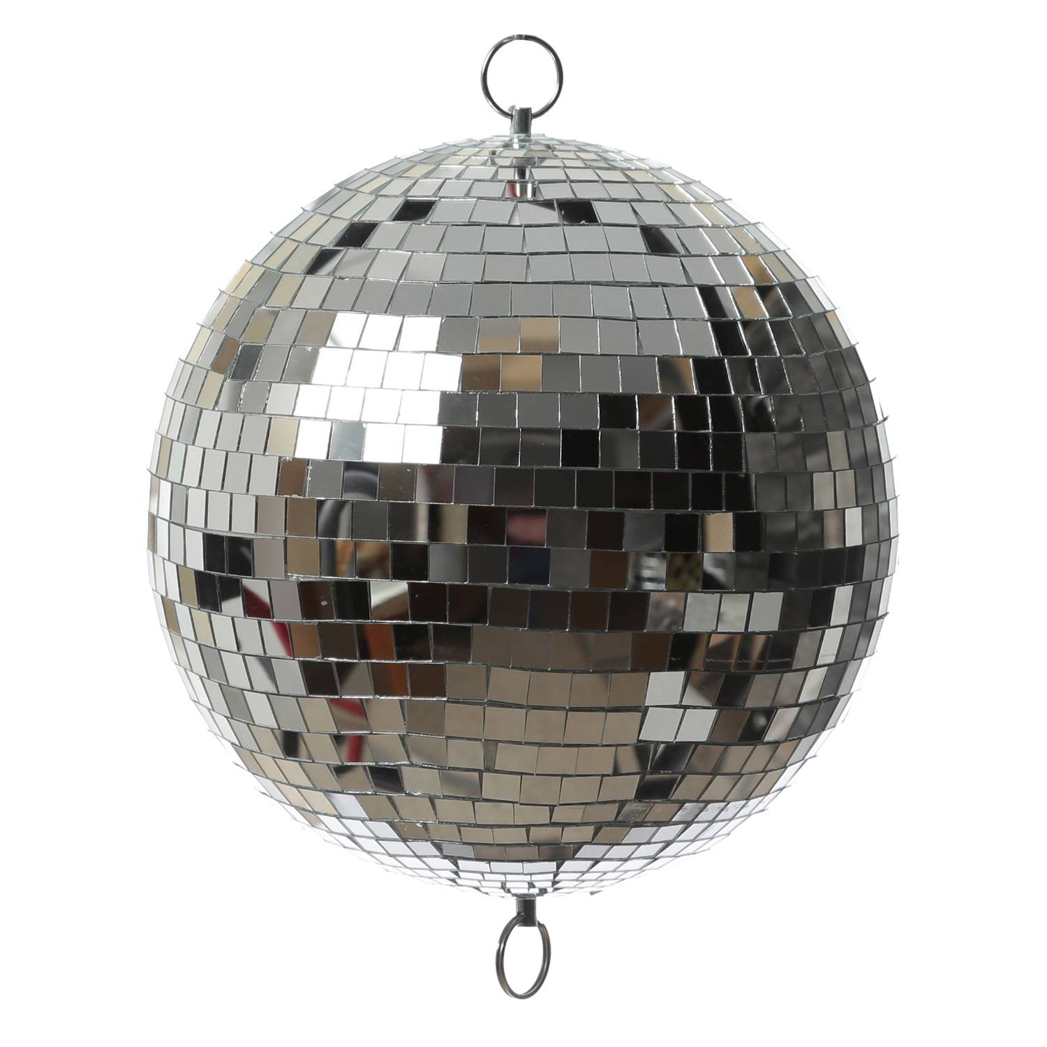 Spiegelkugel 30cm silber Discokugel 2 Ösen für Werbe-Dekozwecke Schaufenster
