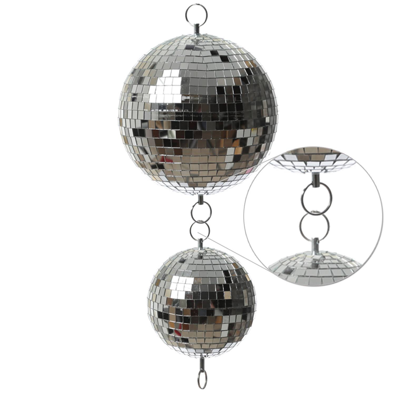 Spiegelkugel 15cm silber Discokugel 2 Ösen für Werbe-Dekozwecke Schaufenster
