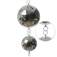 Spiegelkugel 20cm silber Discokugel 2 Ösen für Werbe-Dekozwecke Schaufenster Spiegelkugel 20cm silber Discokugel 2 Ösen für Werbe-Dekozwecke Schaufenster