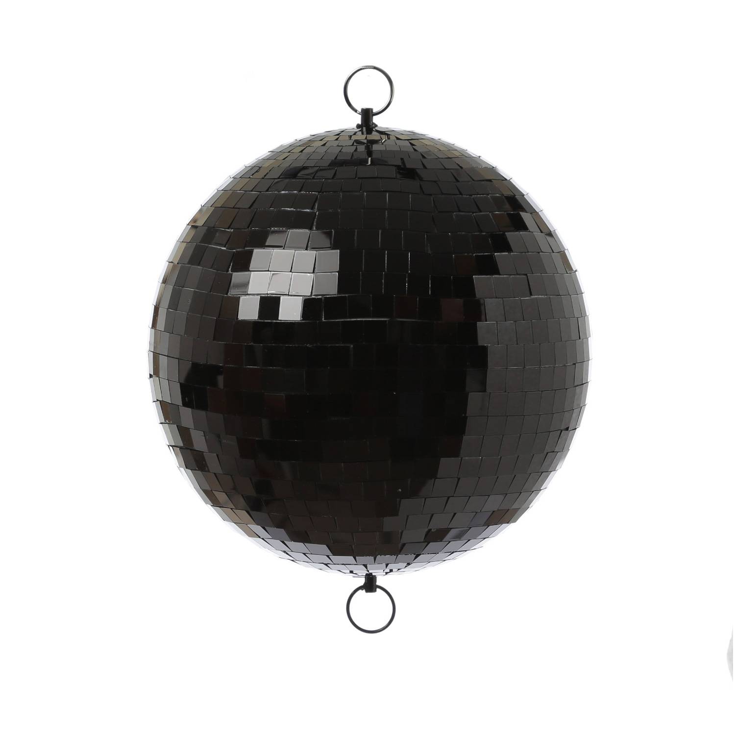 Spiegelkugel 25cm schwarz Discokugel 2 Ösen für Werbe-Dekozwecke Schaufenster