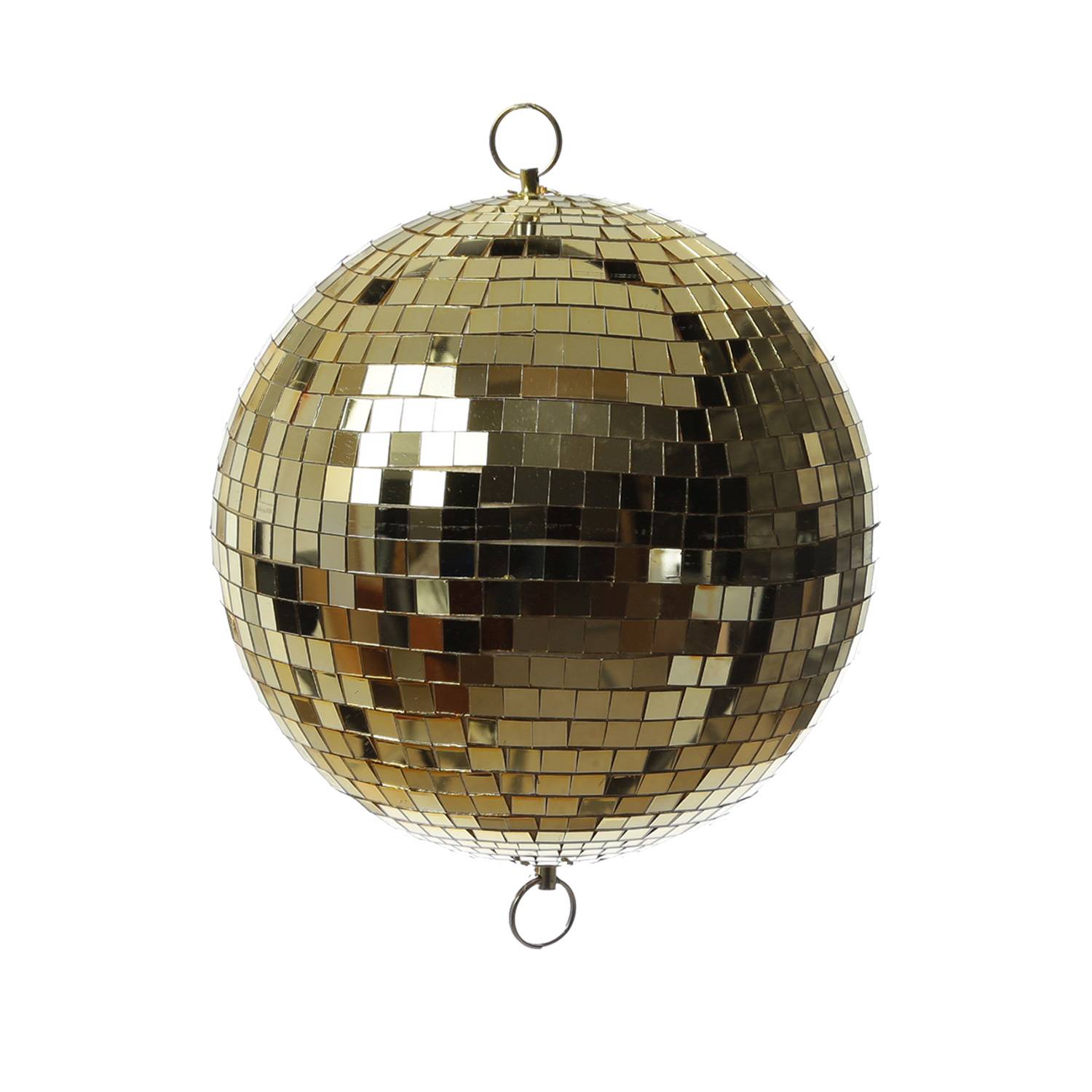 Spiegelkugel 25cm gold Discokugel 2 Ösen für Werbe-Dekozwecke Schaufenster
