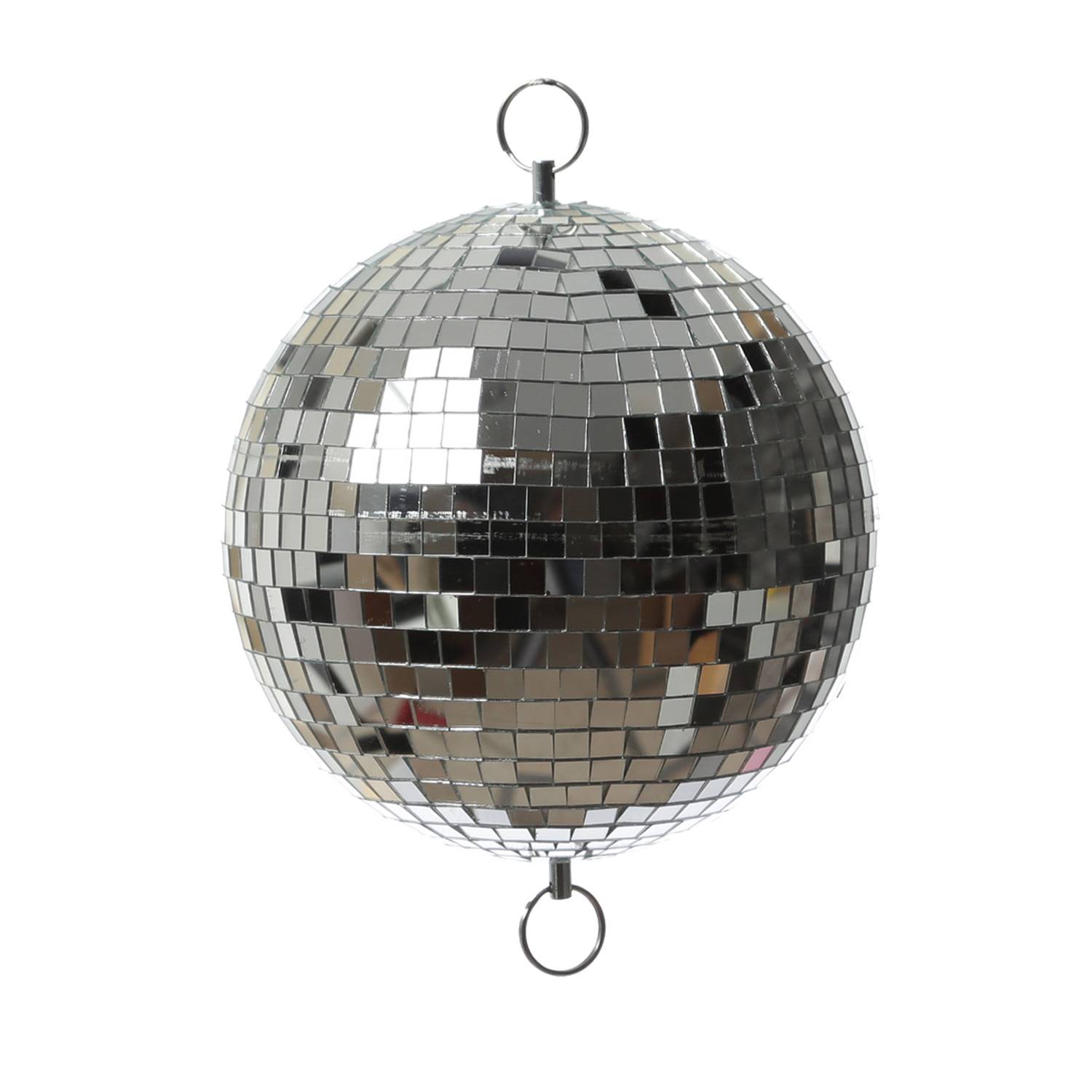 Spiegelkugel 25cm silber Discokugel 2 Ösen für Werbe-Dekozwecke Schaufenster