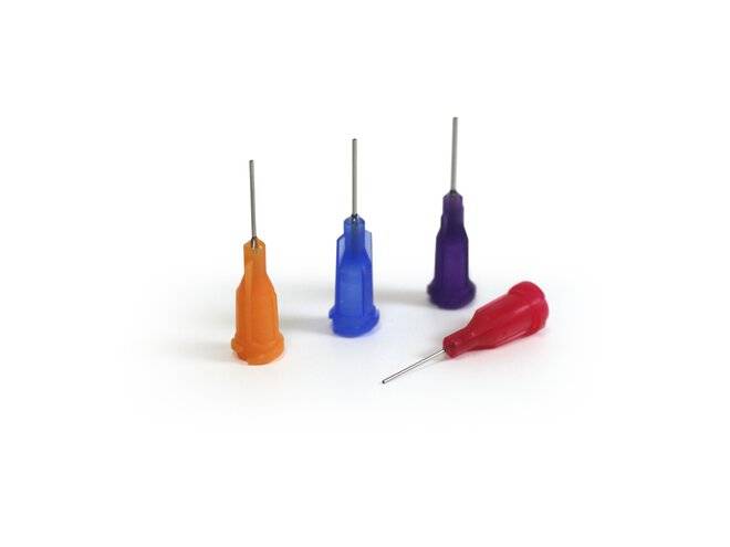 PTFE-beschichtete Dosiernadel, 0,41mm / 0,016", blau