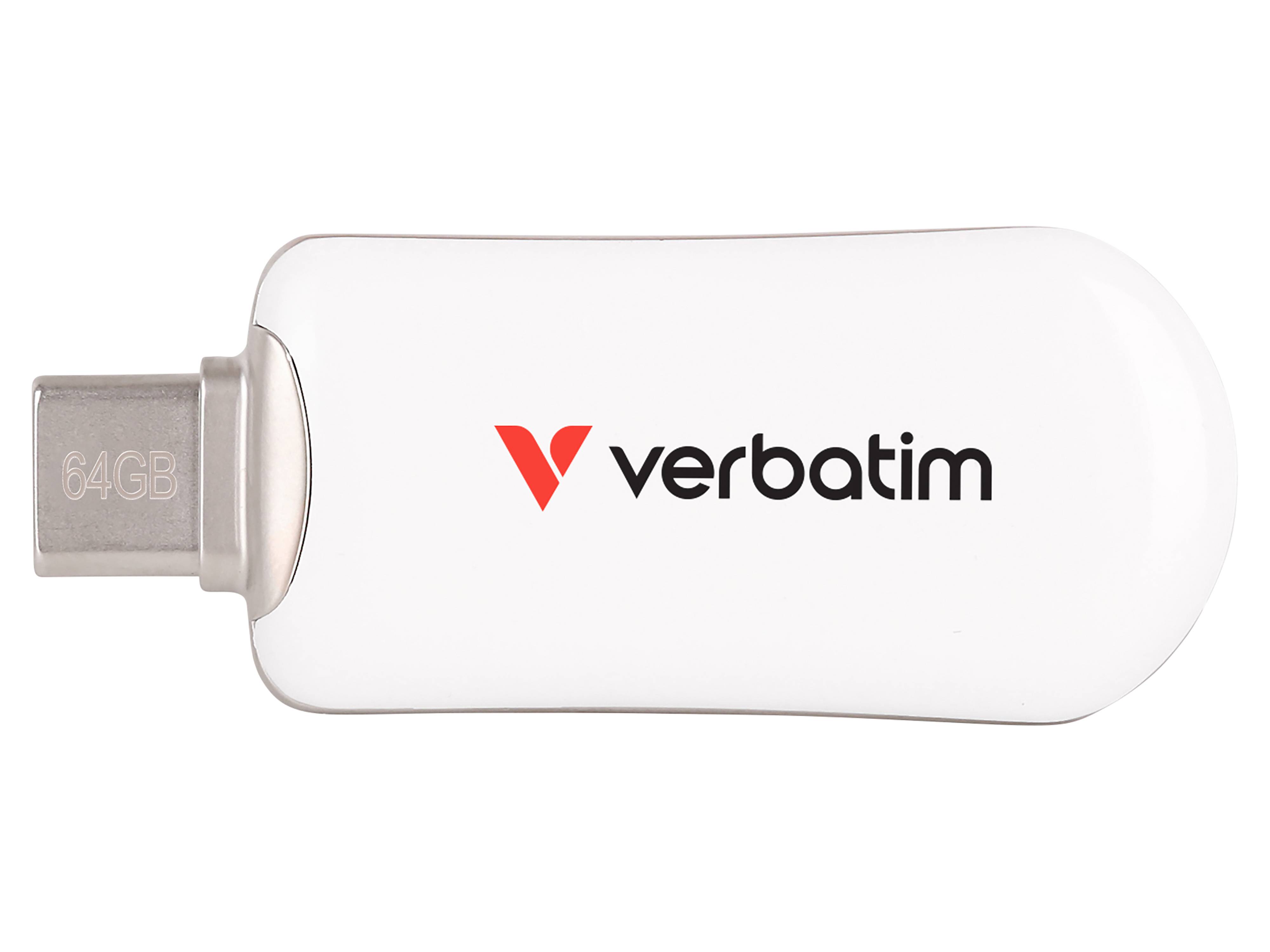 VERBATIM USB-C Stick Plectra 30228 USB 3.2 64GB weiß