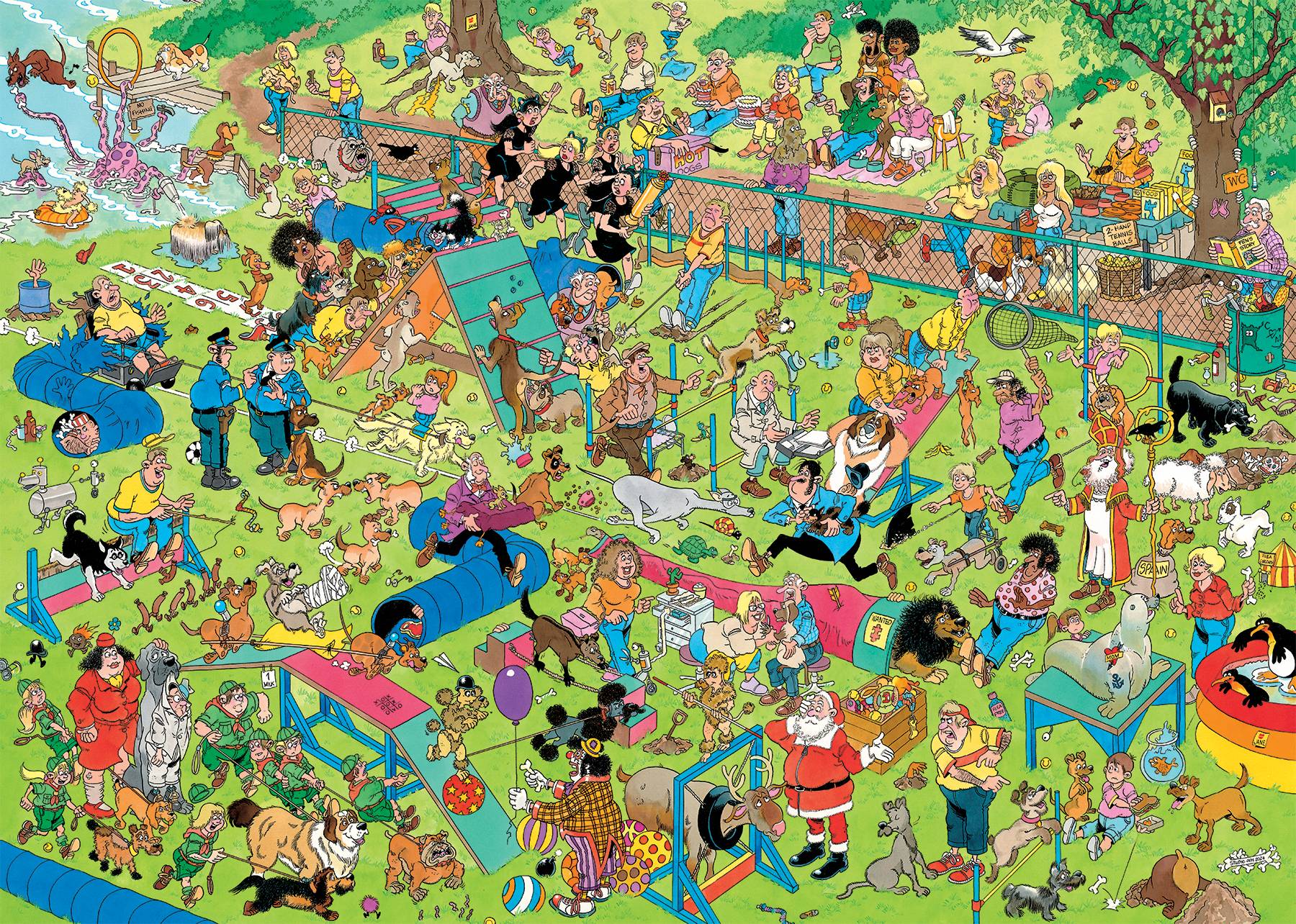 Jan van Haasteren, Hunde-Hindernislauf, 1000 Teile Puzzle