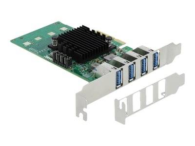 DELOCK PCI Express x4 Karte 4xextern USB 3.0 Quad Channel Multimedia-Technik PCI Karten