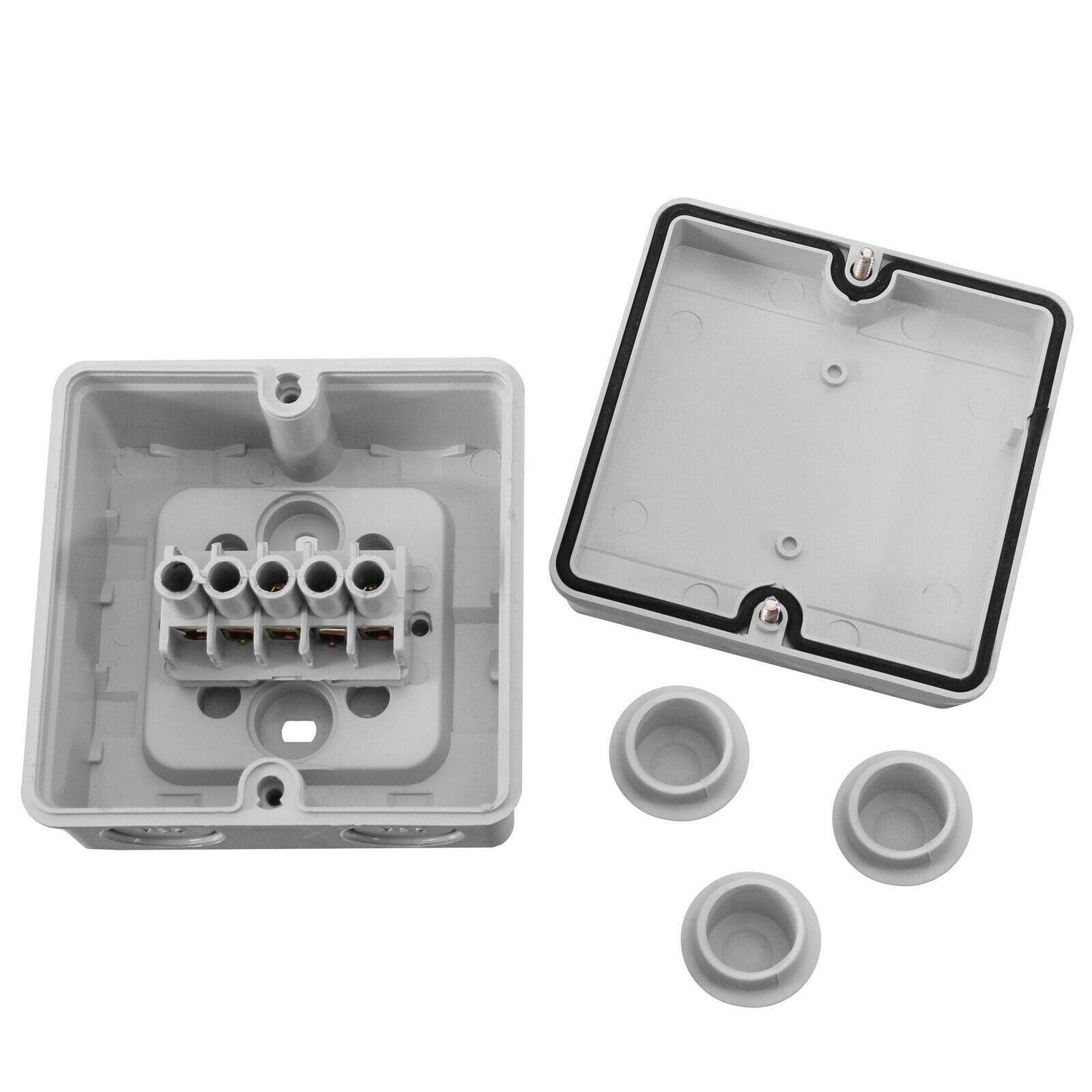 Verteilerdose Abzweigdose Abzweigkasten Aufputz Klemmdose Verteilerbox Dose 90x90x55mm