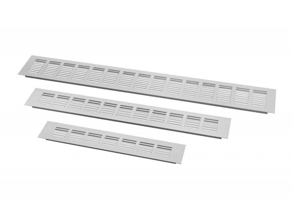 Aluminium Lüftungsgitter Stegblech Belüftungsgitter Belüftung Lüftungsblech 60mm Silber 25cm