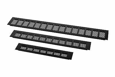 Aluminium Lüftungsgitter Stegblech Belüftungsgitter Belüftung Lüftungsblech 60mm Schwarz 40cm