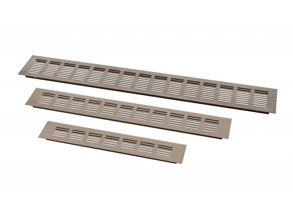 Aluminium Lüftungsgitter Stegblech Belüftungsgitter Belüftung Lüftungsblech 60mm Bronze 40cm