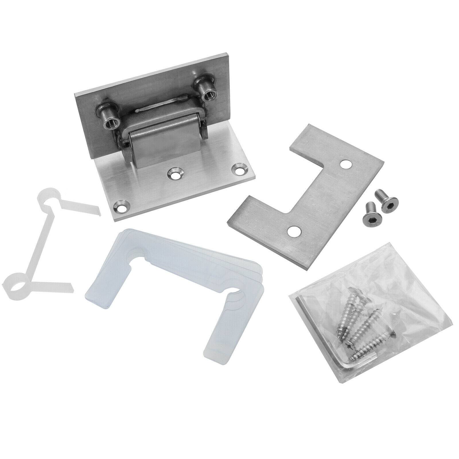 Edelstahl Glastür Scharnier 10mm Glas Türbeschlag Glastürbeschlag Dusche Bad Wand / Glas B