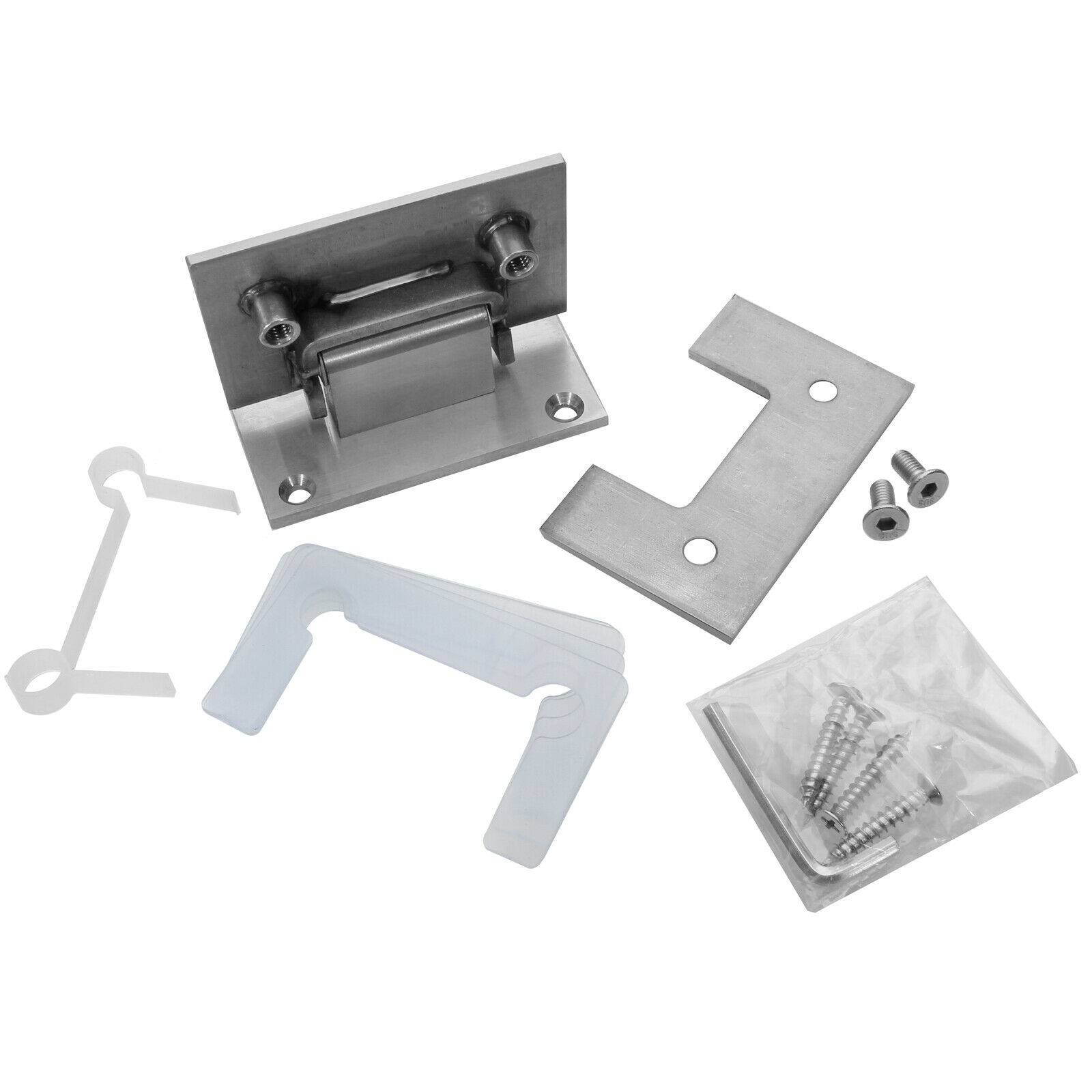Edelstahl Glastür Scharnier 10mm Glas Türbeschlag Glastürbeschlag Dusche Bad Wand / Glas A