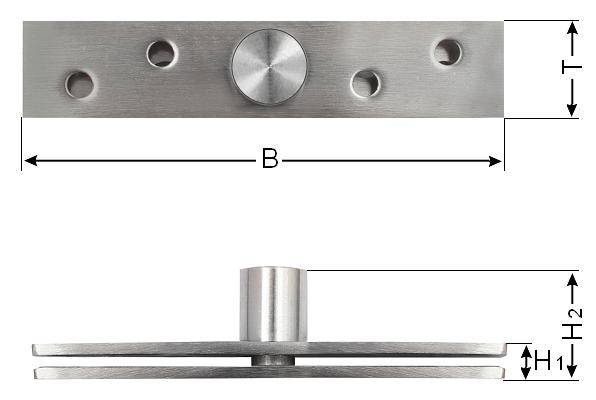 Drehteller Kreuzplatte Drehscharnier Drehkreuz Scharnier Schranktüre Drehtüre 74x18mm