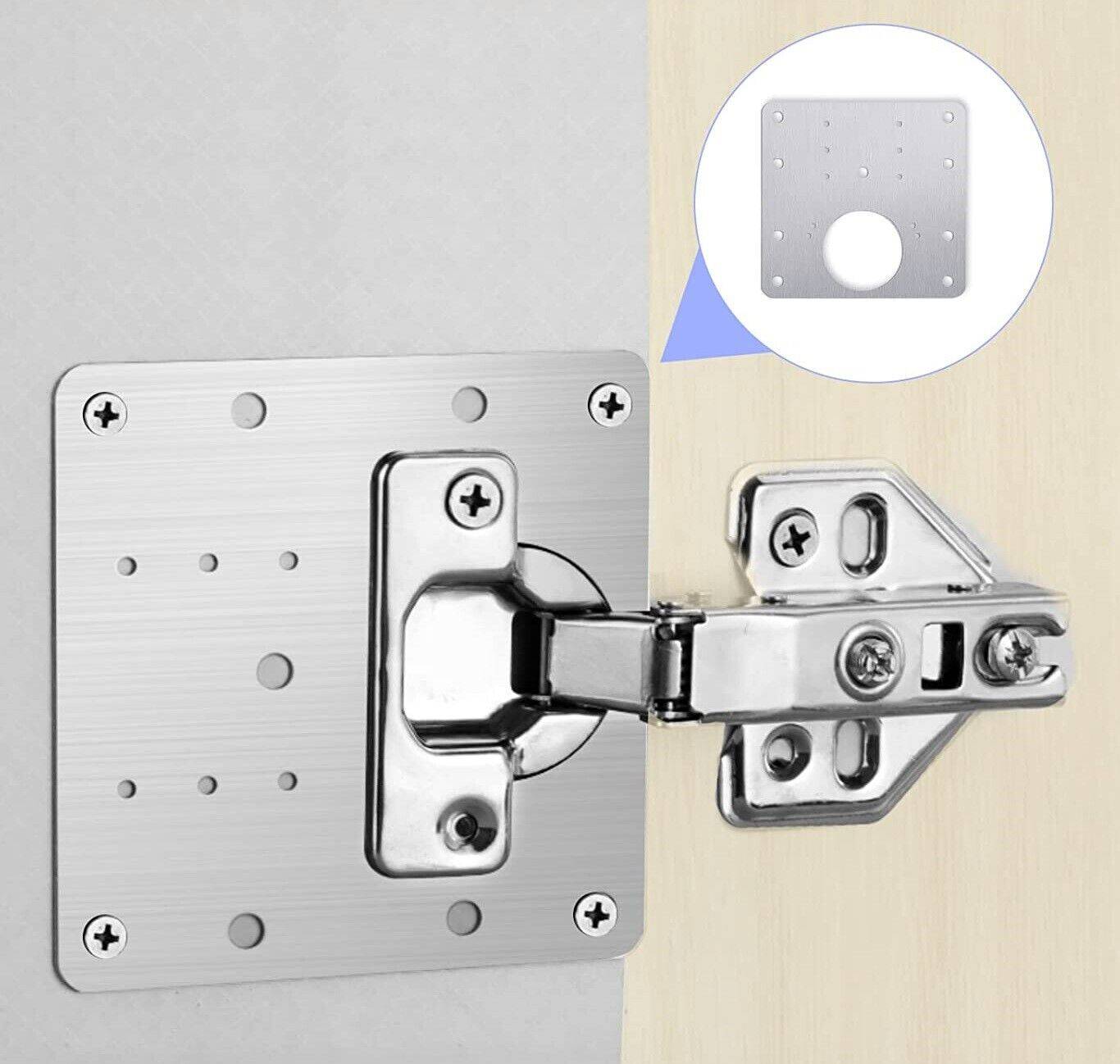 Topfband Reparatur Platte Schranktürscharnier defekte Scharnier Schrank SET KIT Schwarz