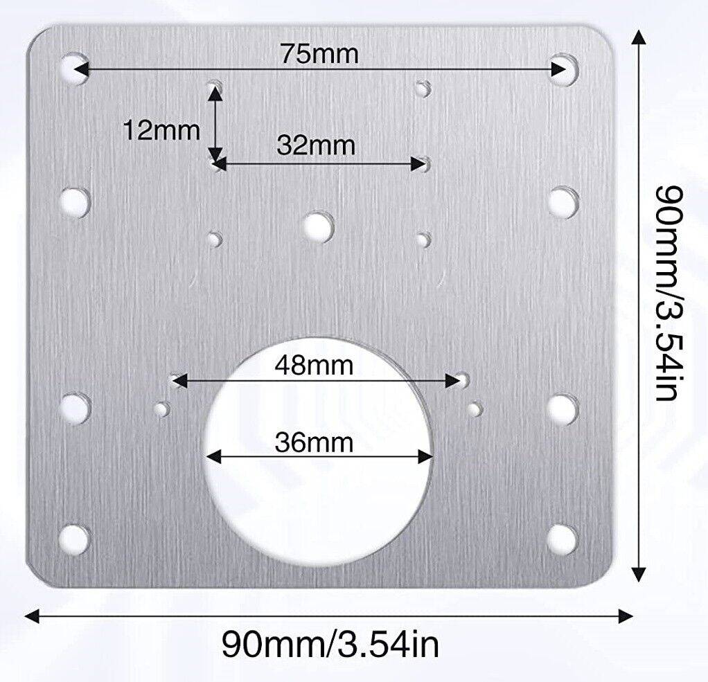 Topfband Reparatur Platte Schranktürscharnier defekte Scharnier Schrank SET KIT Schwarz