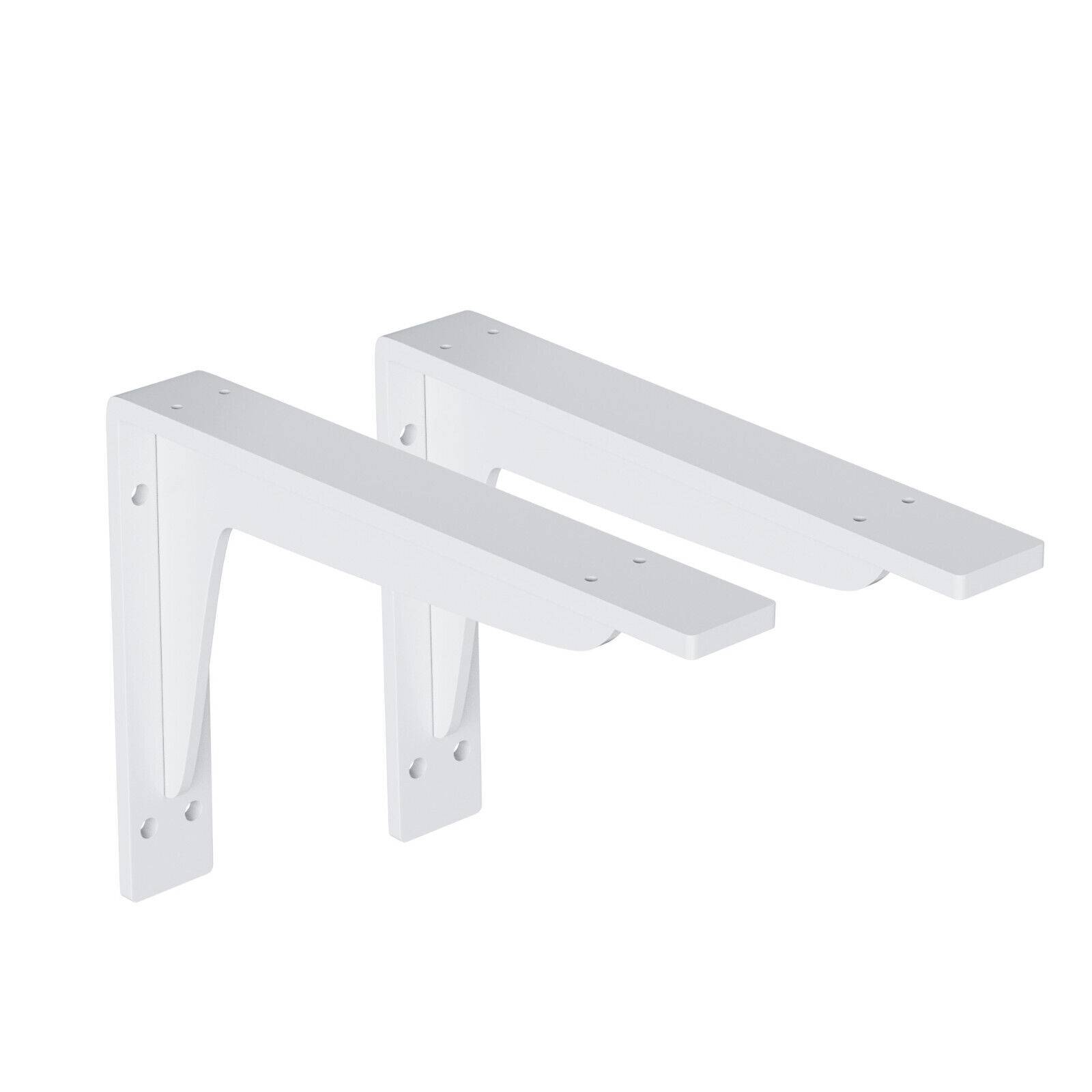 2x Schwerlast Regalhalter Regalhalterung Regalträger Regal Winkel Wand bis 200kg Weiß 190x145mm