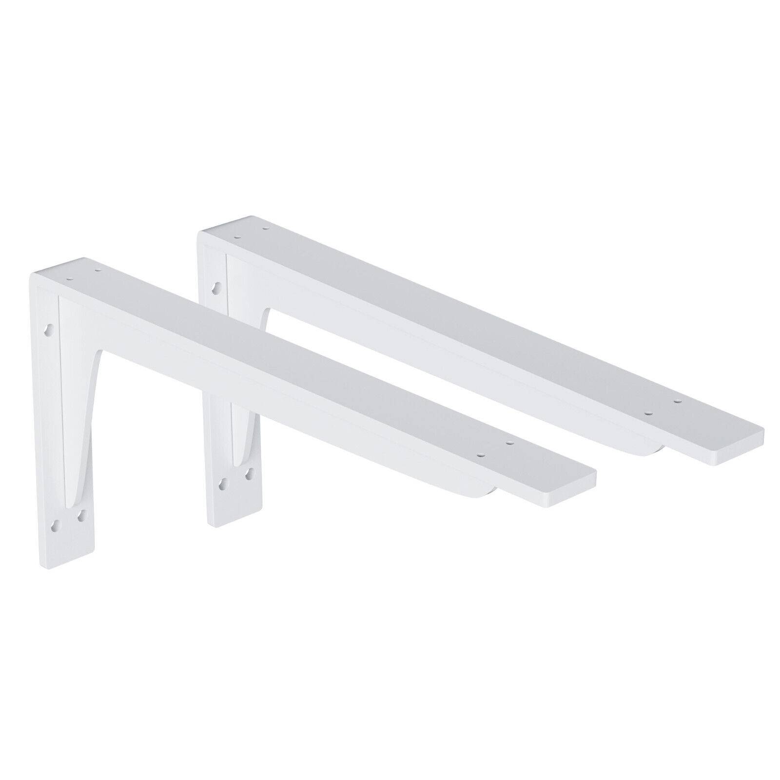 2x Schwerlast Regalhalter Regalhalterung Regalträger Regal Winkel Wand bis 200kg Weiß 290x145mm