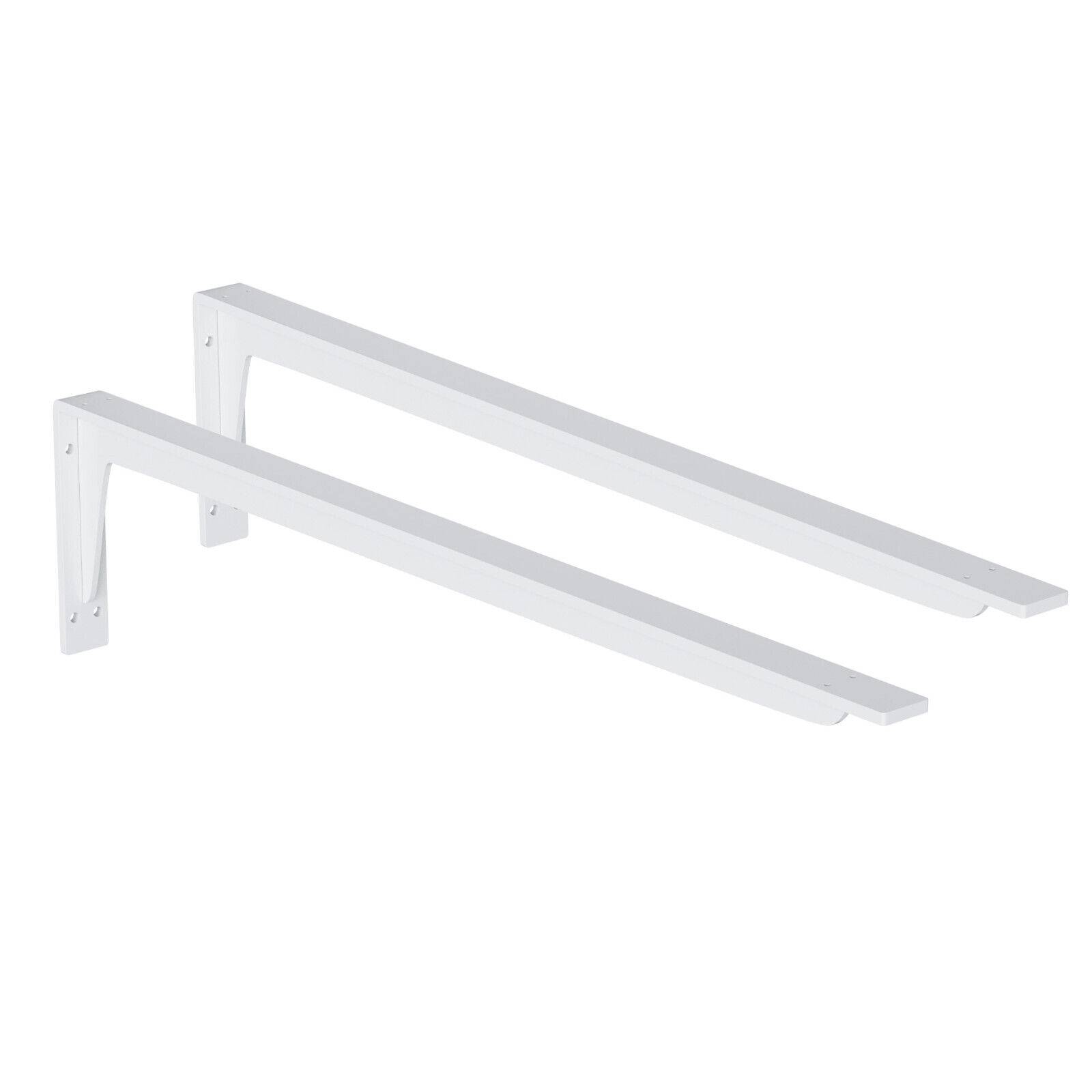 2x Schwerlast Regalhalter Regalhalterung Regalträger Regal Winkel Wand bis 200kg Weiß 590x245mm