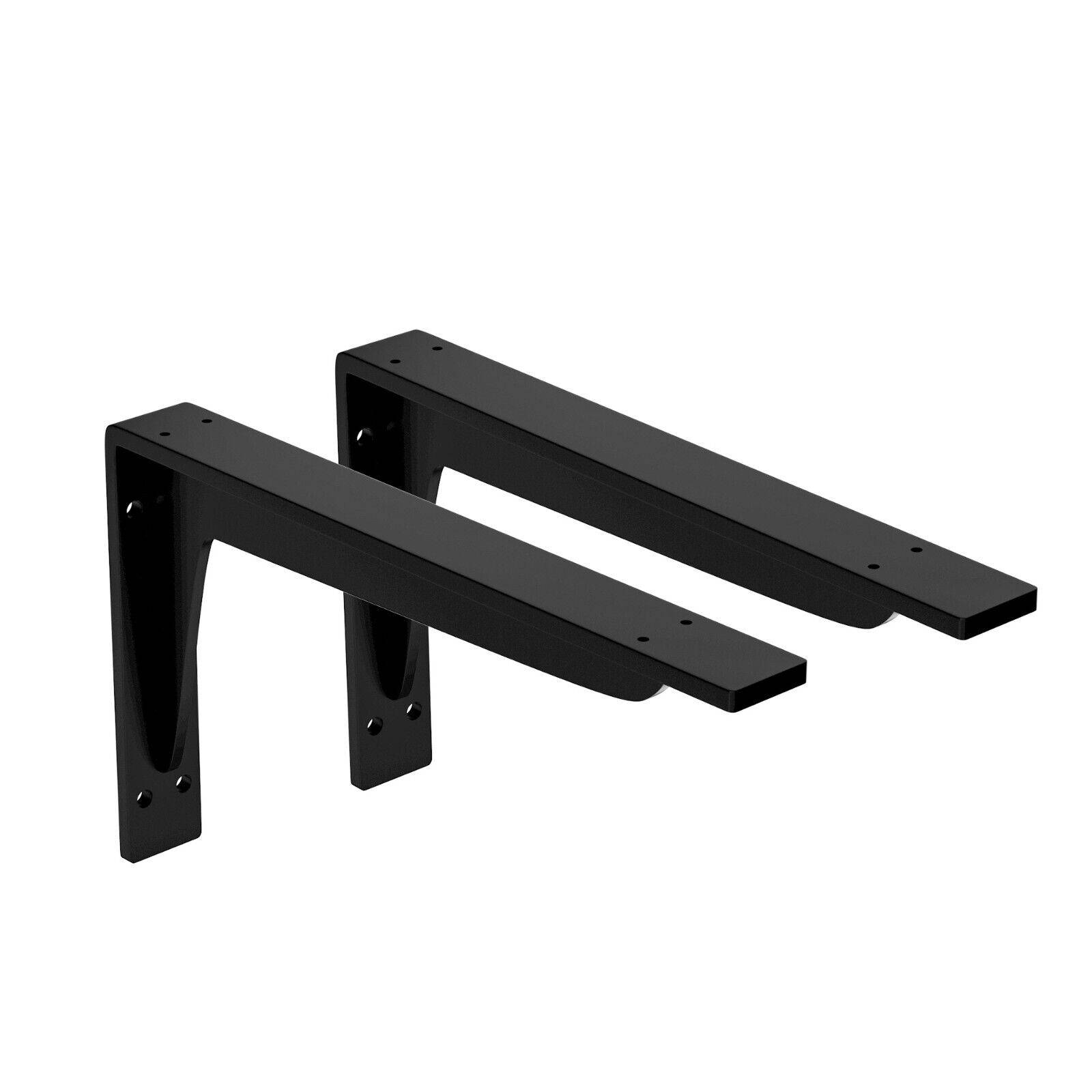 2x Schwerlast Regalhalter Regalhalterung Regalträger Regal Winkel Wand bis 200kg Schwarz 240x145mm