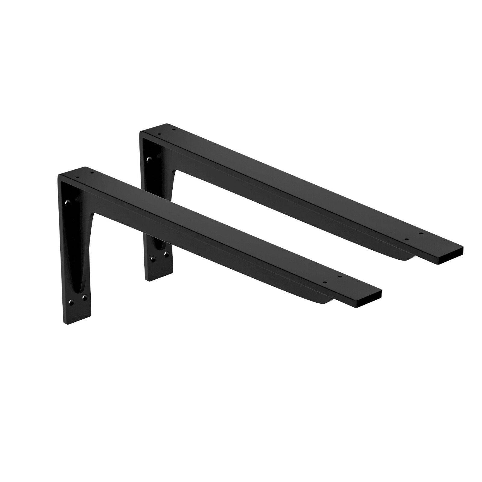 2x Schwerlast Regalhalter Regalhalterung Regalträger Regal Winkel Wand bis 200kg Schwarz 340x145mm