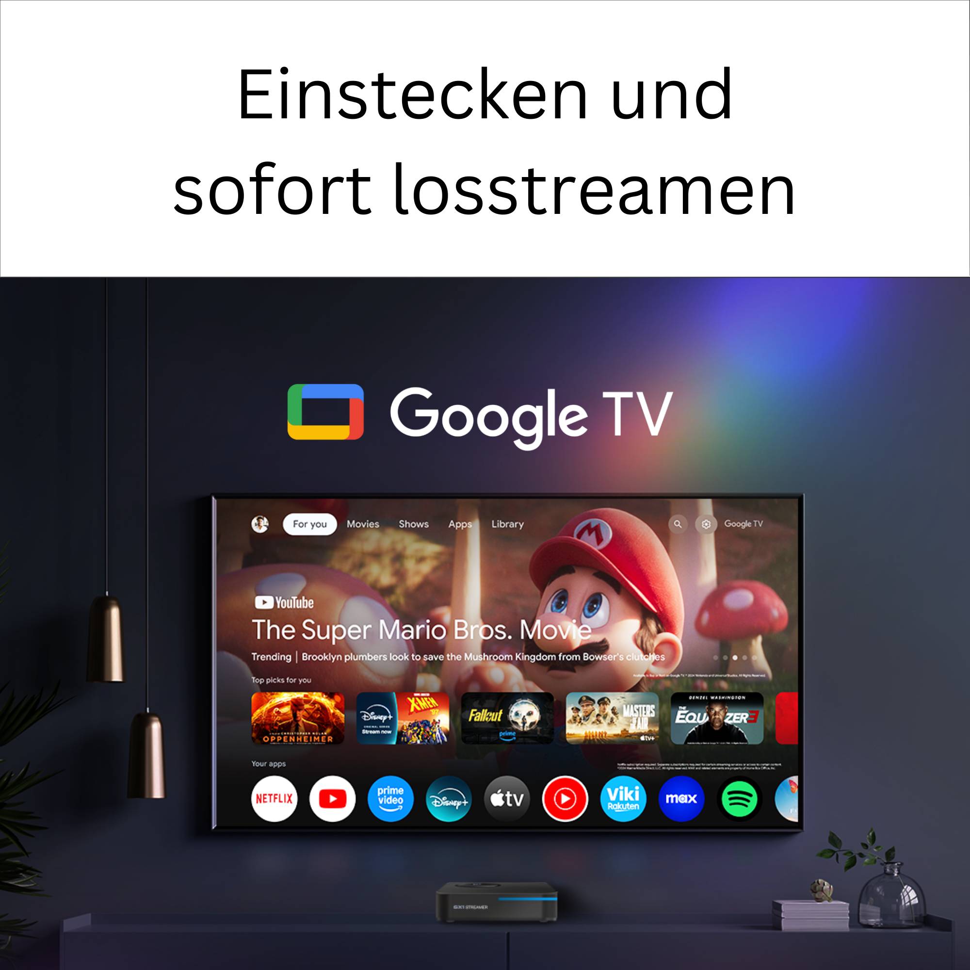 Google TV Box GX1 4K Streaming Player Android | Dolby Vision & Atmos | Chromecast Netflix Prime