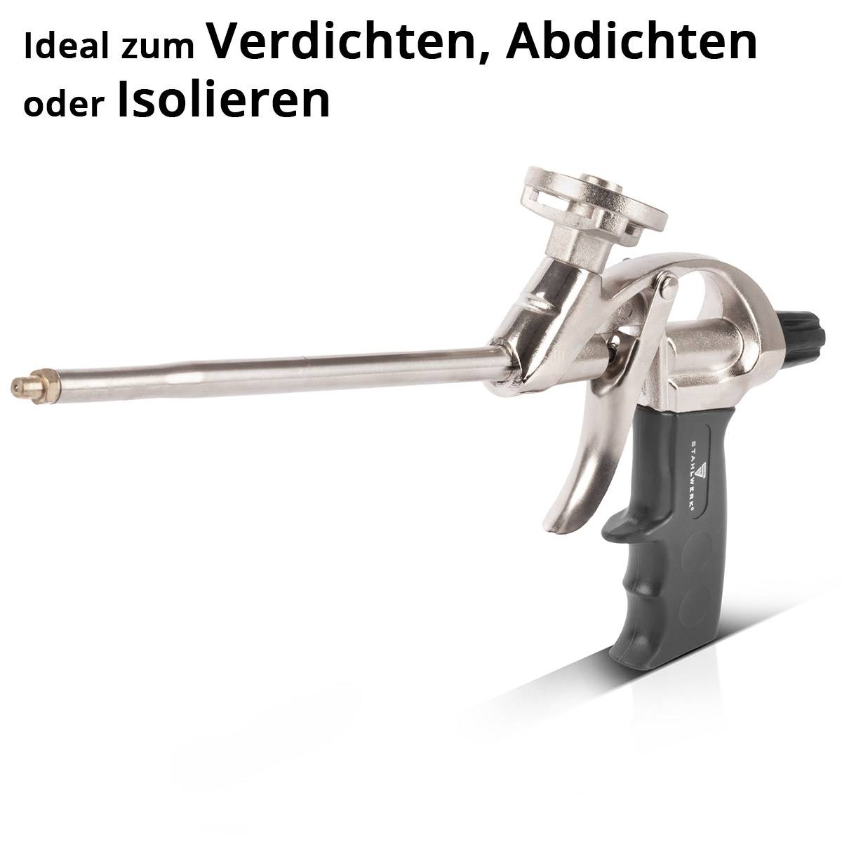 STAHLWERK Schaumpistole für PU Schaum | Bauschaumpistole aus Aluminium
